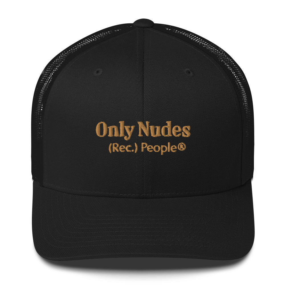 Only Nudes Gold Couture gorra trucker negra