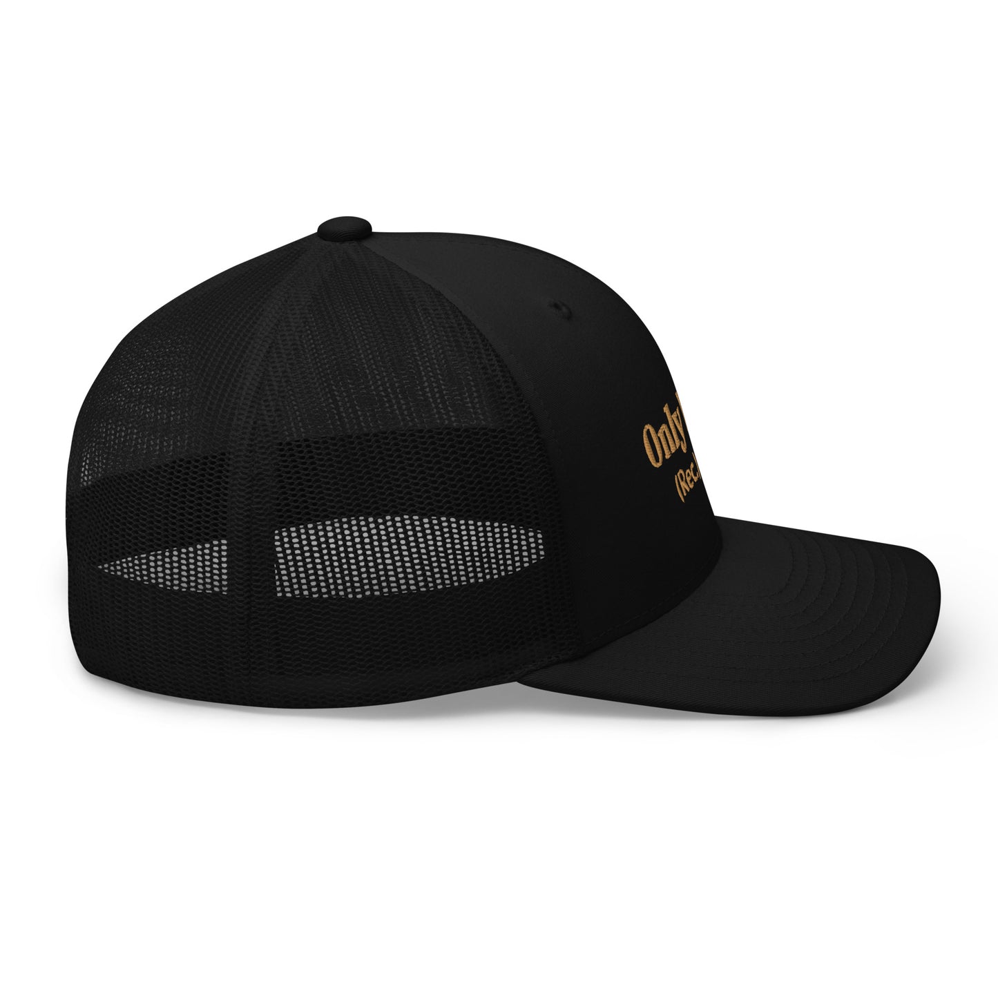 Only Nudes Gold Couture gorra trucker negra