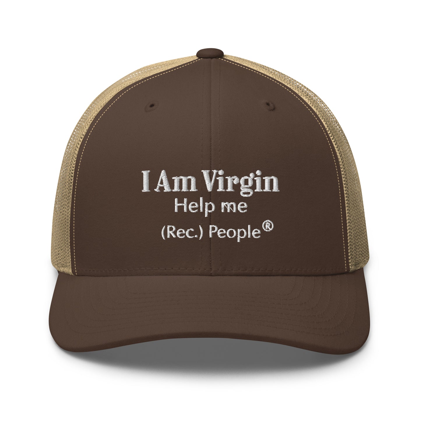 I Am Virgin gorra trucker mensaje blanco (3 colores)