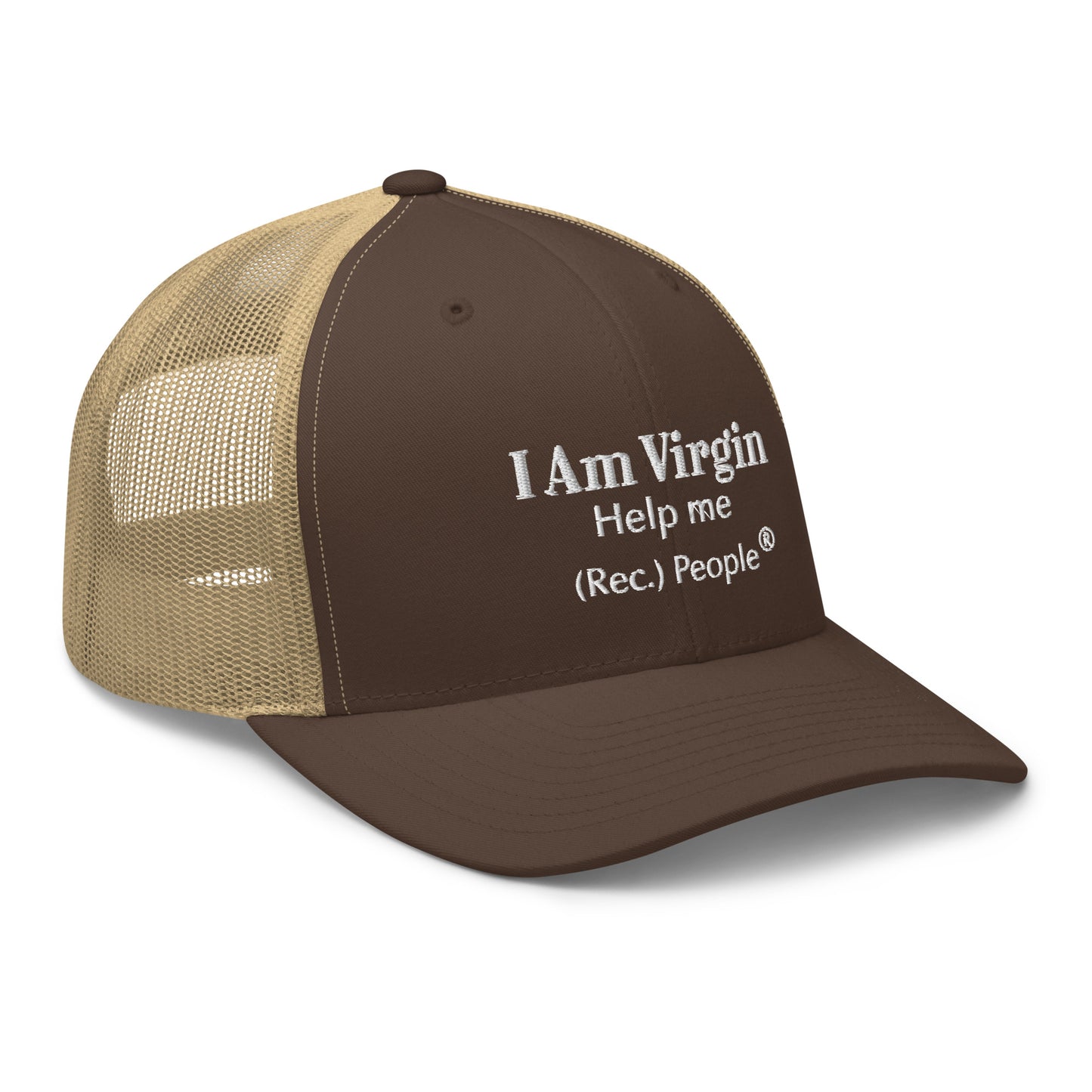 I Am Virgin gorra trucker mensaje blanco (3 colores)