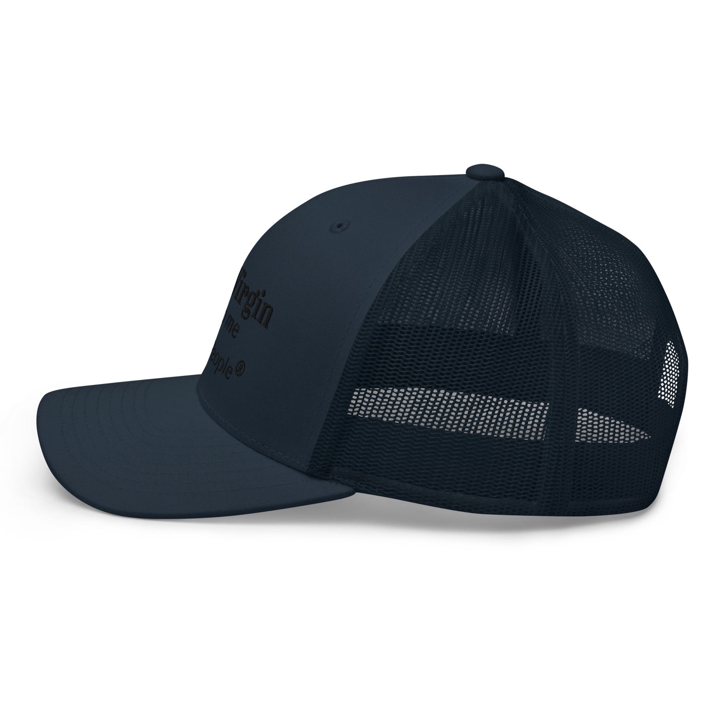 I Am Virgin gorra trucker mensaje negro (3 colores)