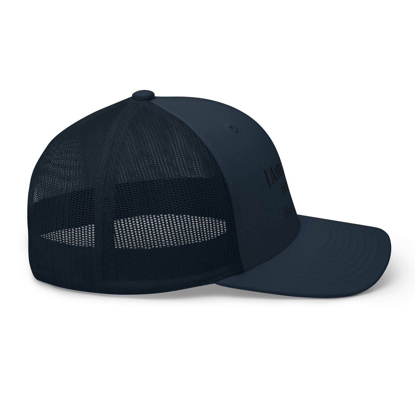 I Am Virgin gorra trucker mensaje negro (3 colores)