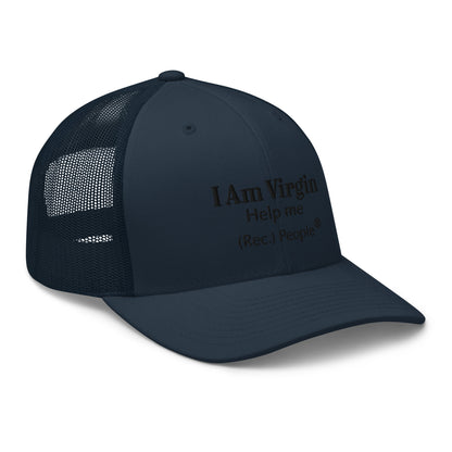 I Am Virgin gorra trucker mensaje negro (3 colores)