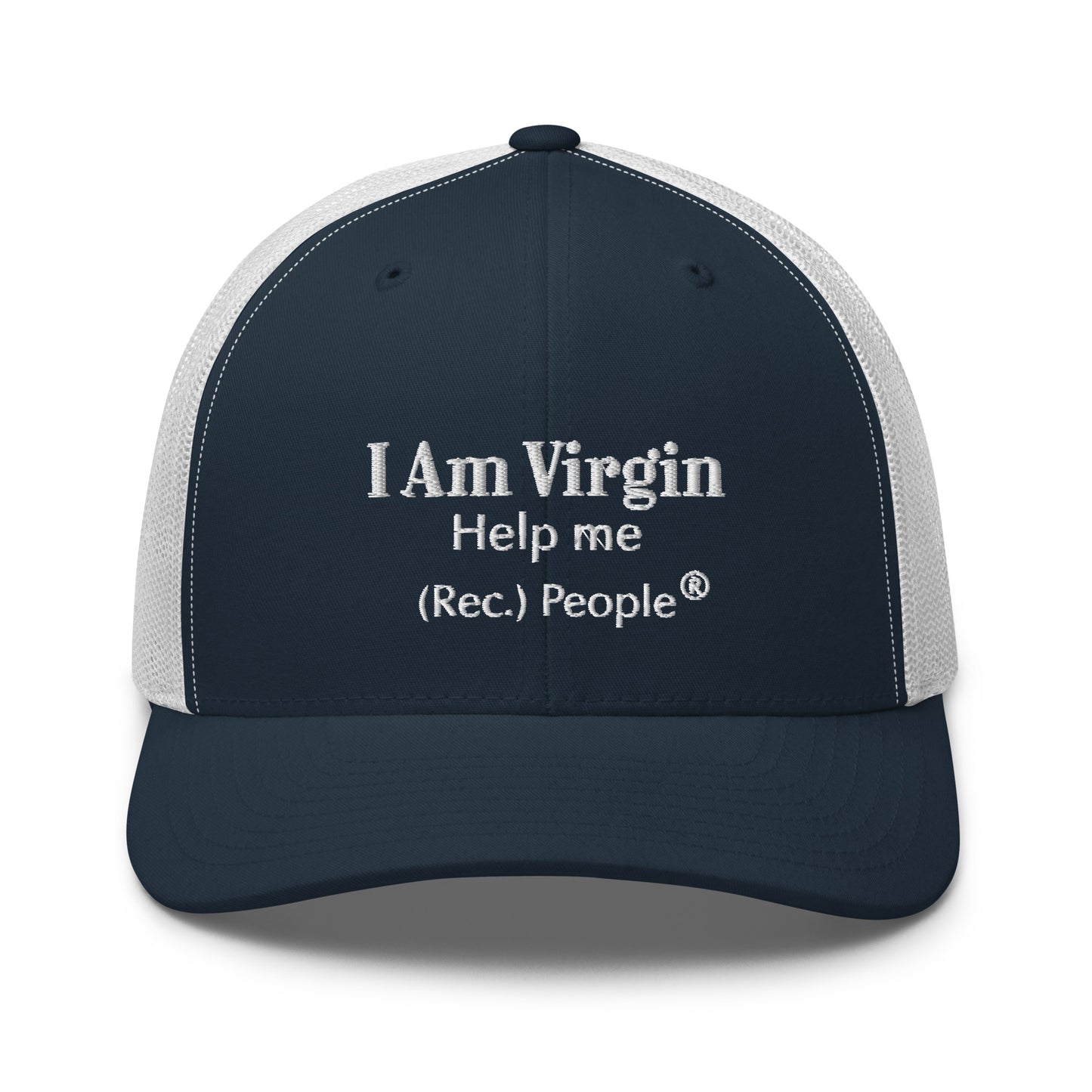 I Am Virgin gorra trucker mensaje blanco (3 colores)