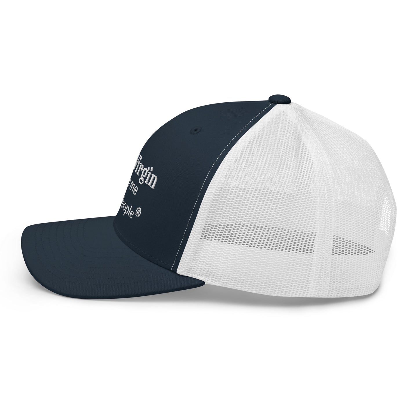 I Am Virgin gorra trucker mensaje blanco (3 colores)