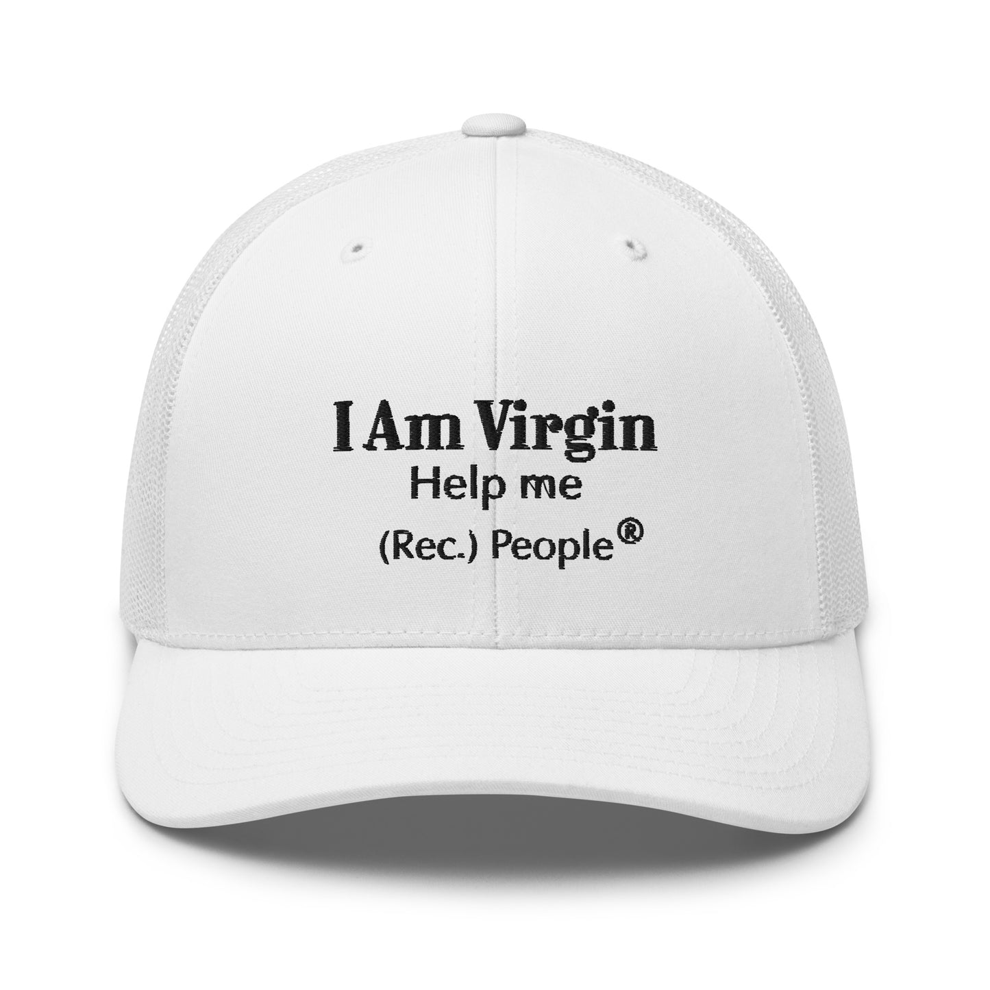 I Am Virgin gorra trucker mensaje negro (3 colores)