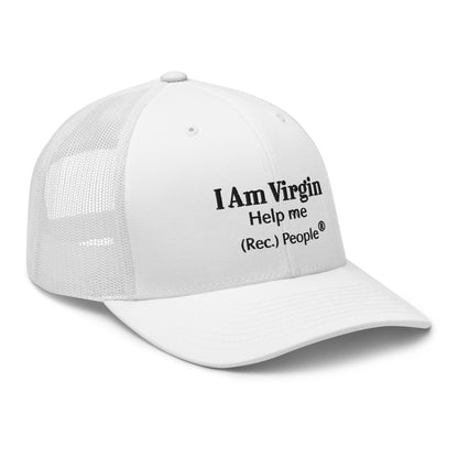 I Am Virgin gorra trucker mensaje negro (3 colores)