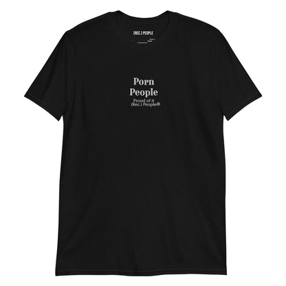 Porn People camiseta negra bordada