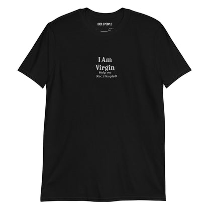 I Am Virgin camiseta negra bordada