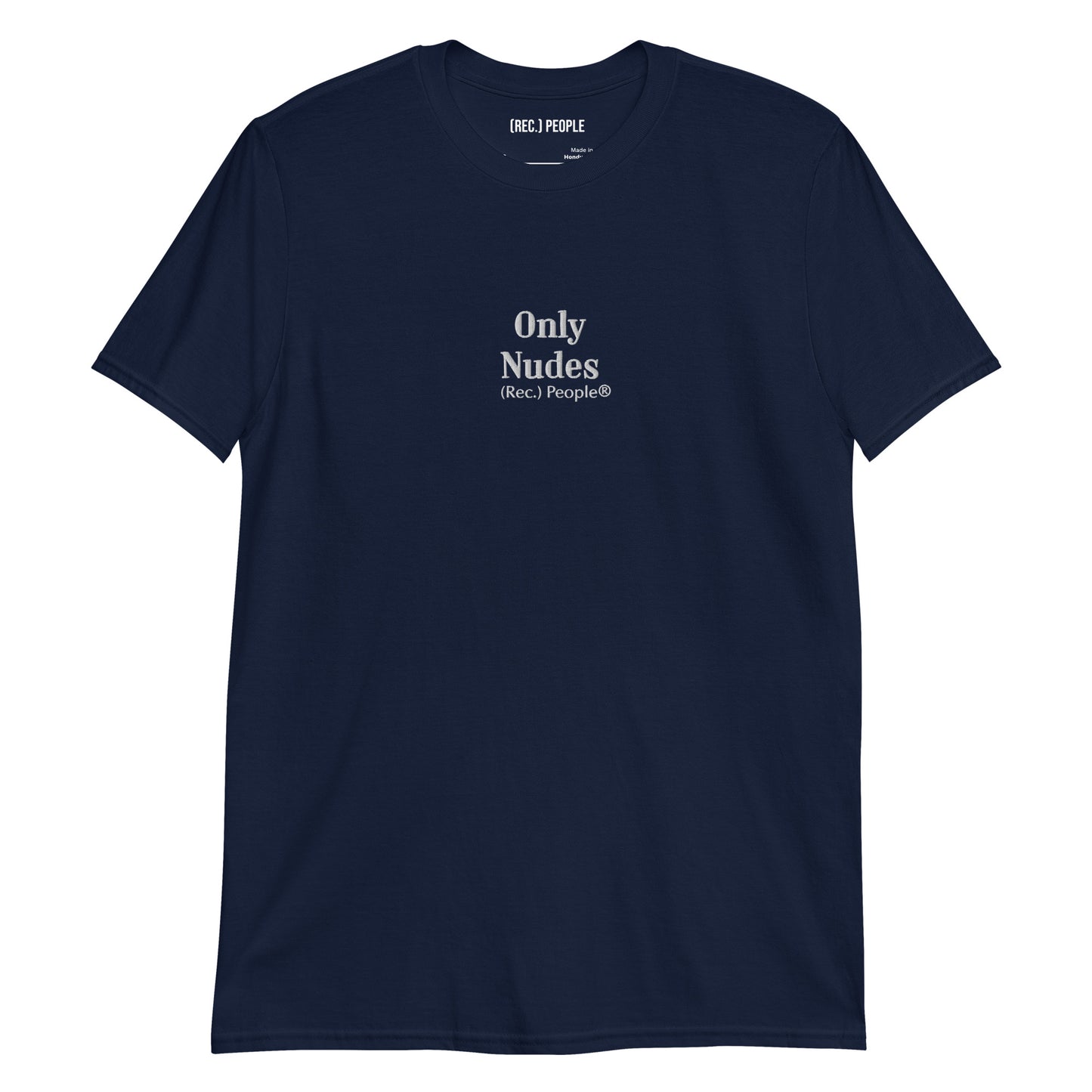 Only Nudes camiseta azul marino bordada