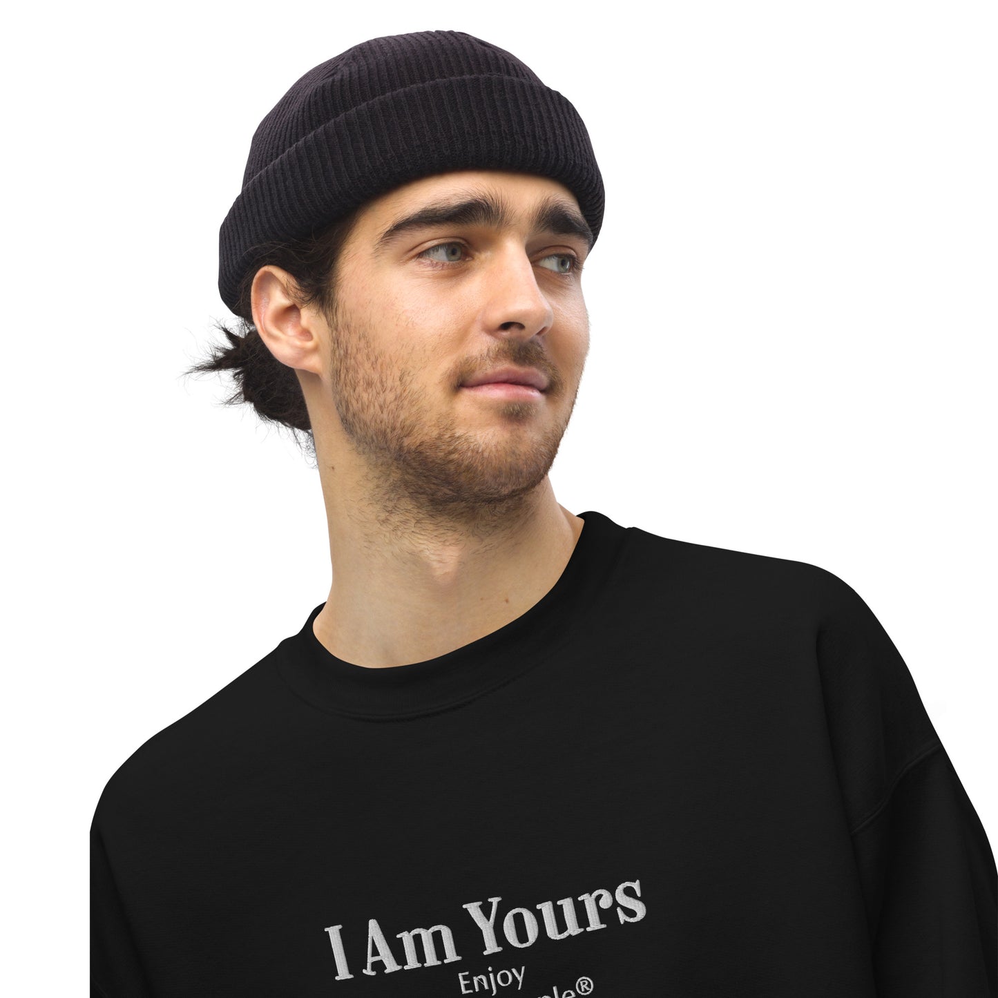 I Am Virgin sudadera sin capucha negra