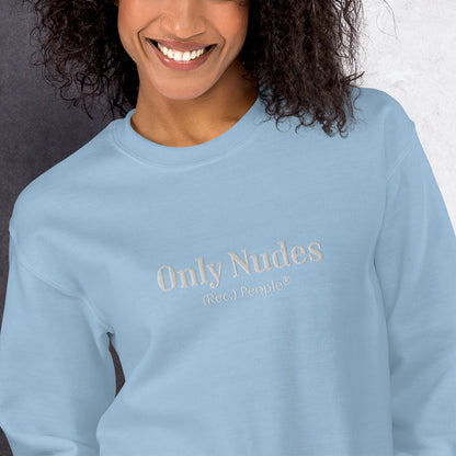 Only Nudes sudadera sin capucha azul cielo