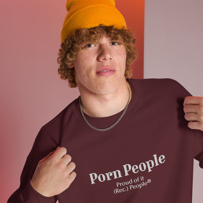 Porn People sudadera sin capucha granate