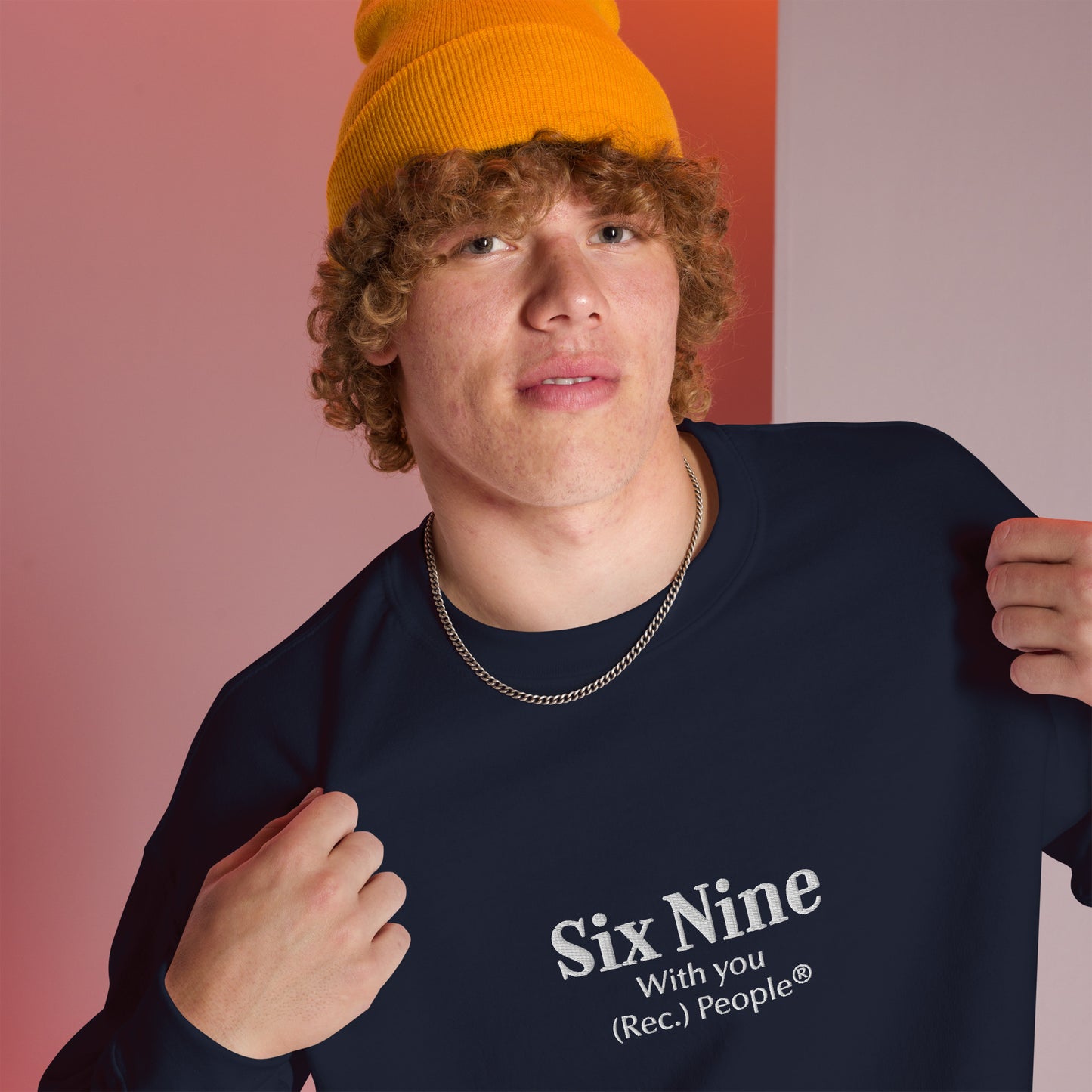 Six Nine sudadera sin capucha azul marino