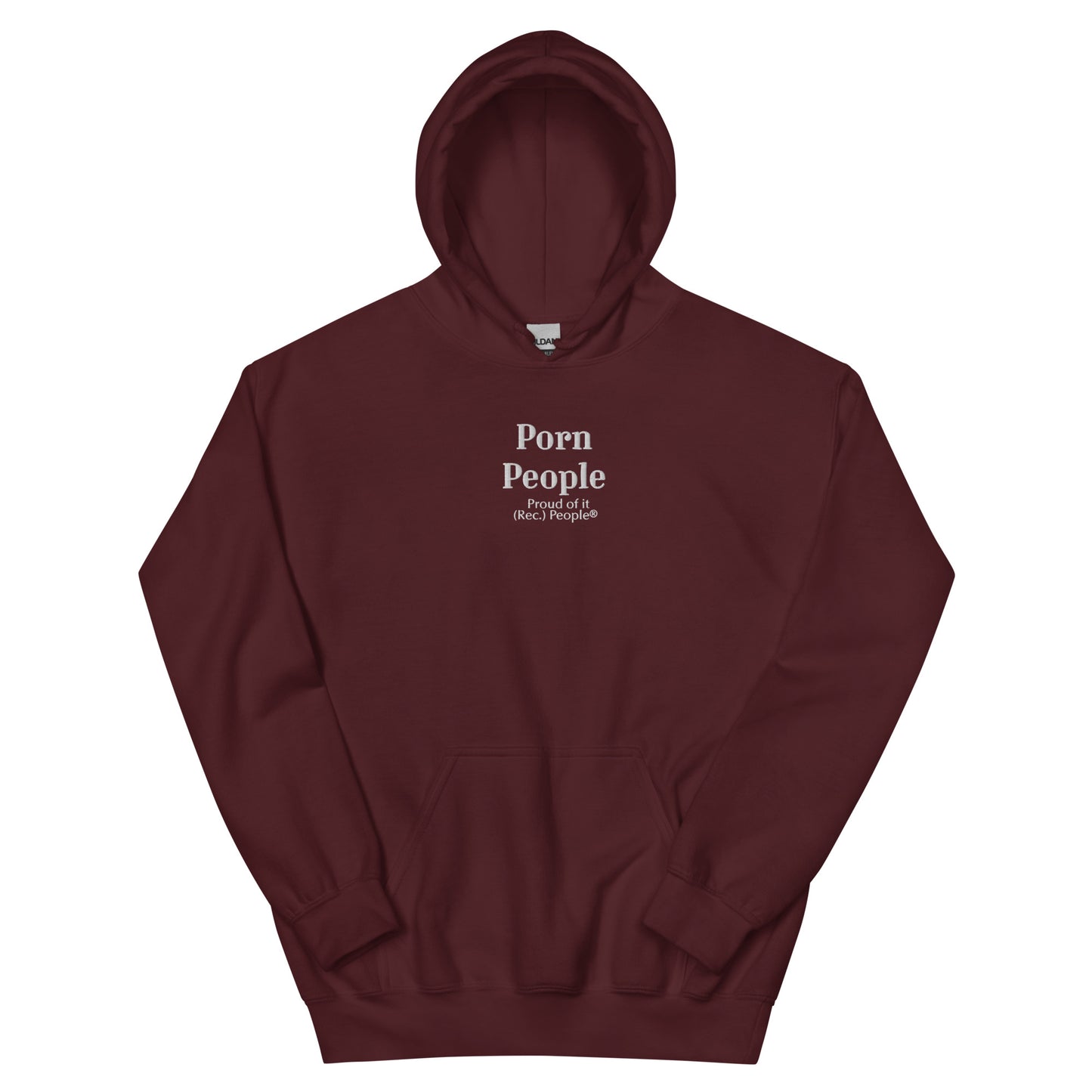 Porn People sudadera con capucha granate